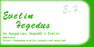 evelin hegedus business card